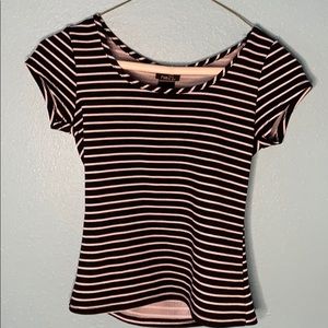Black and White Stripper crop top
